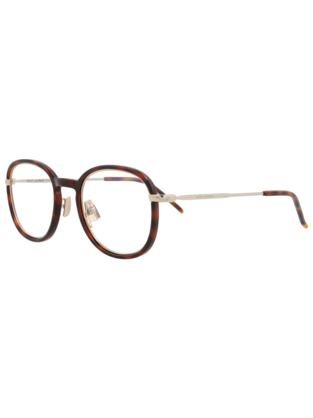 New Saint Laurent Women's Eyeglasses Round Oval Injection Frame Unisex Havana